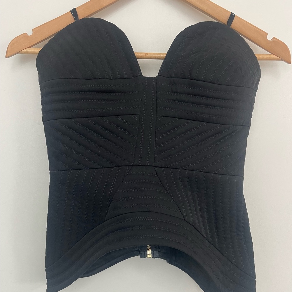 Structured Black Bustier